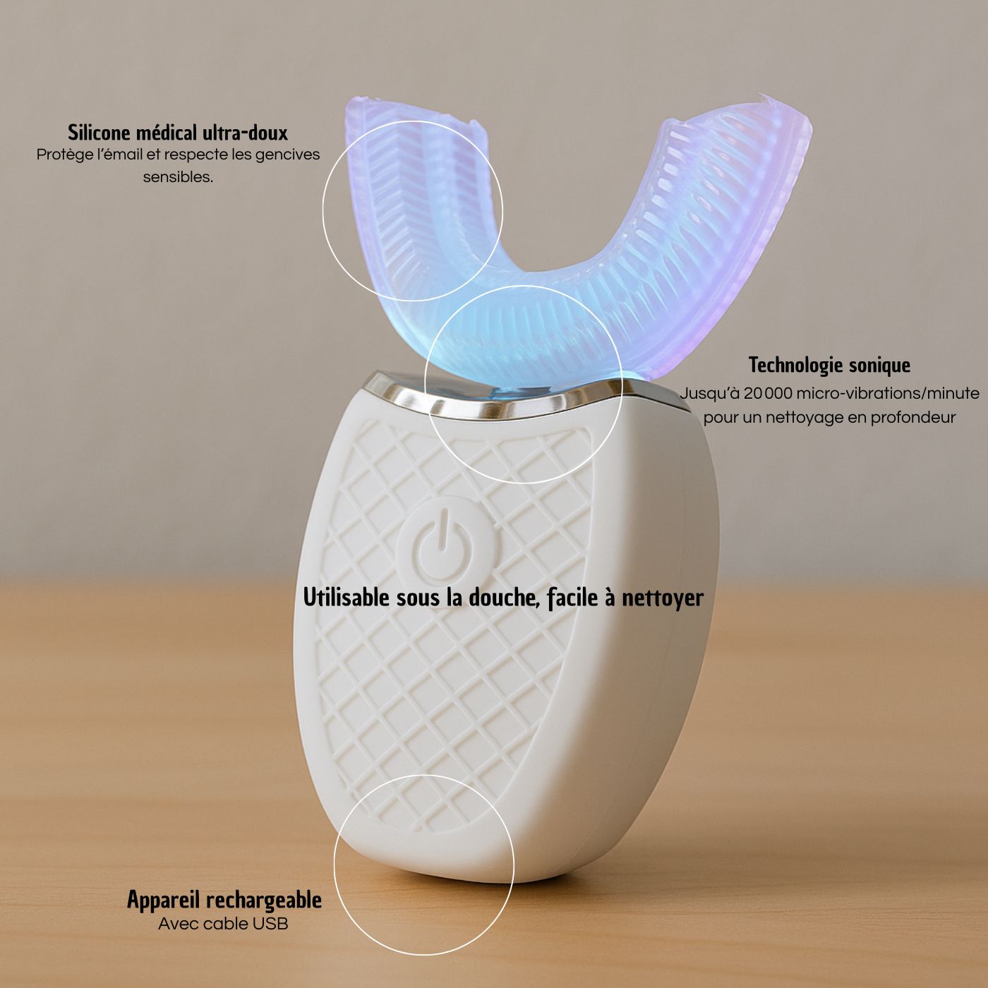 Brosse à dent électrique 360° U